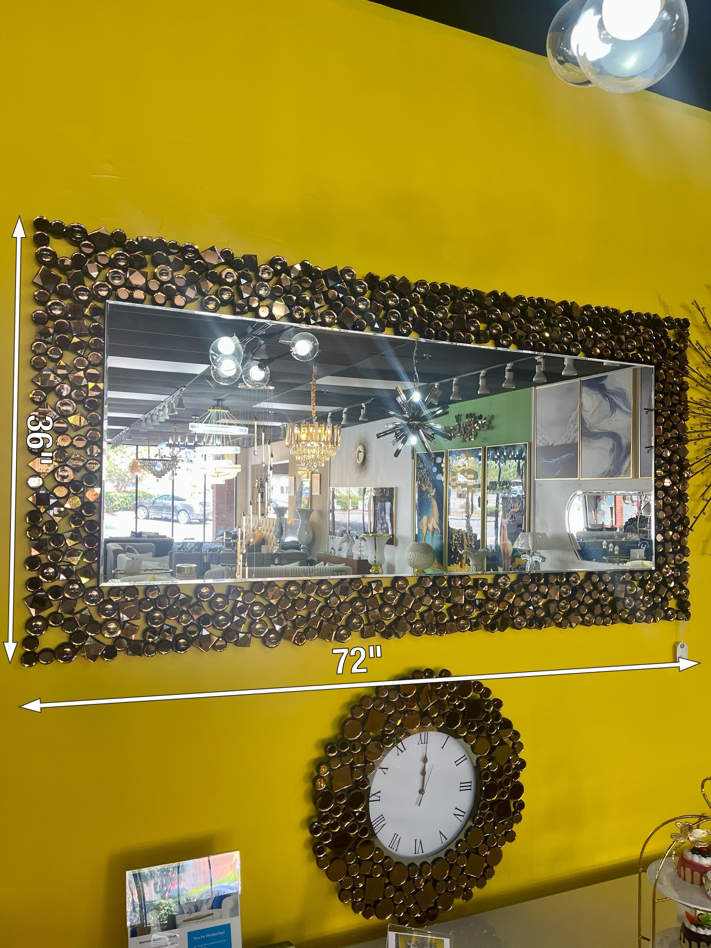 Bronze Million stones wall Mirror - Image 4