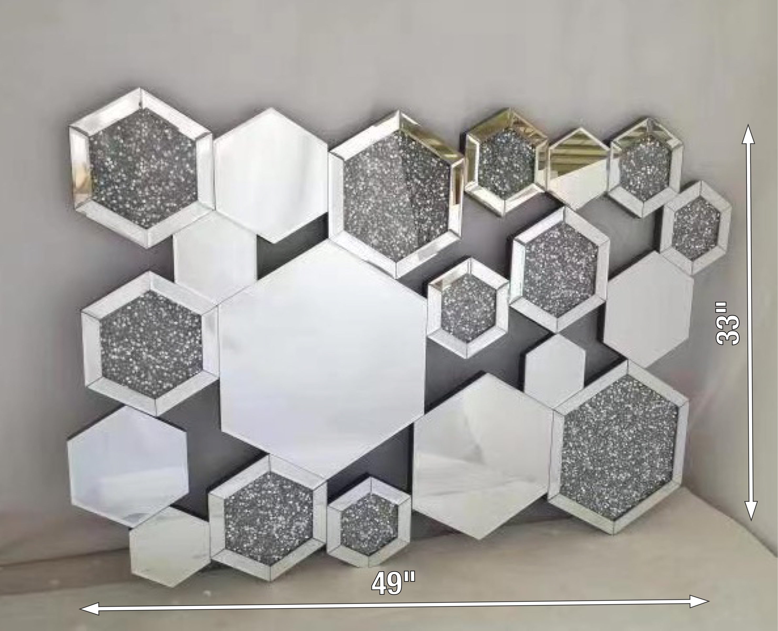 Hexagon Spark Decorative Wall Mirror - Image 2