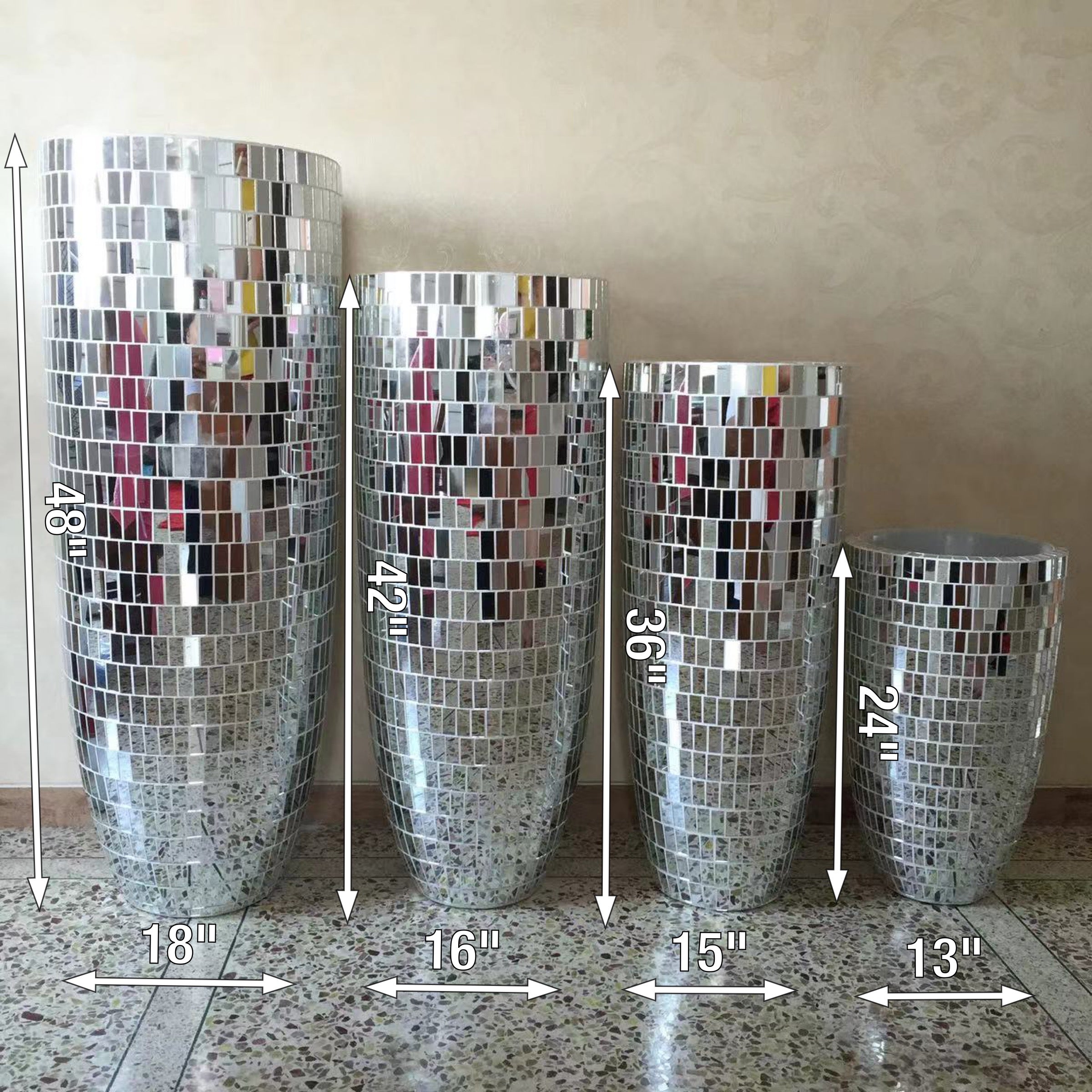 Silver Flower Vase - Image 2