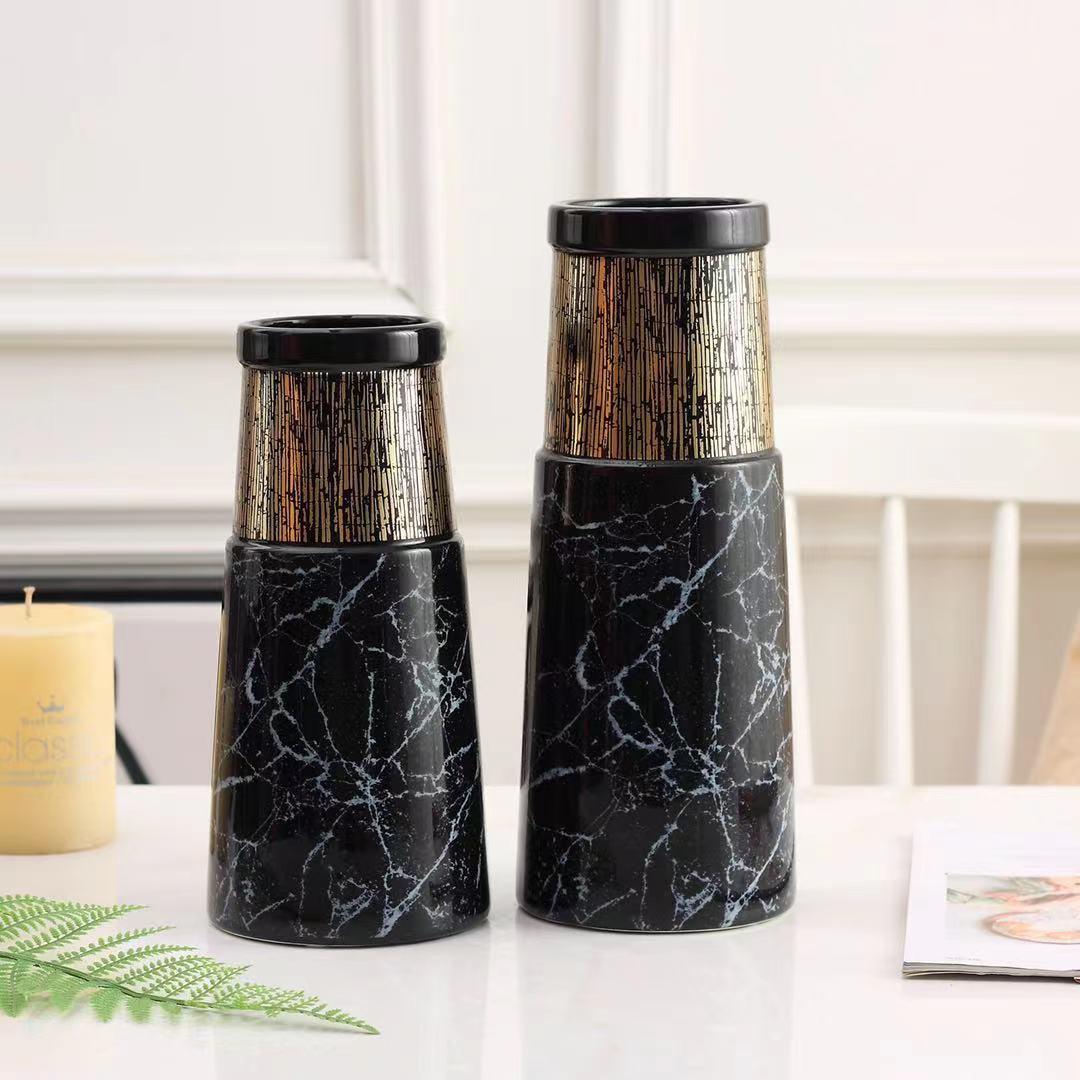 4Pieces Blue/Green/Black Decorative Jar Set - Image 3