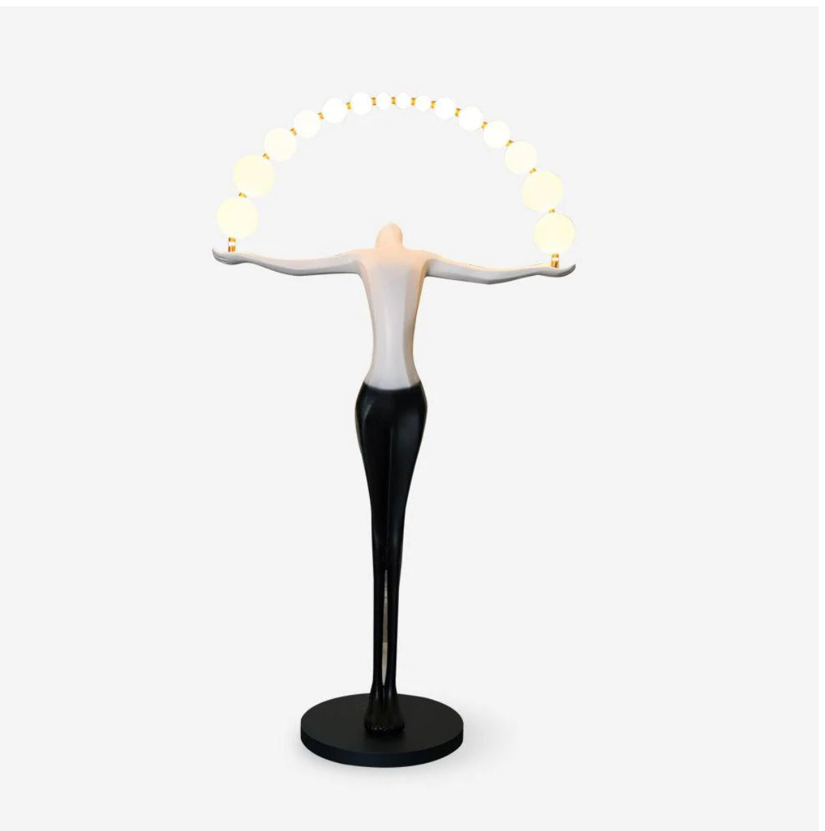 Black & White LED female Sculpture floor Lamp - Image 12