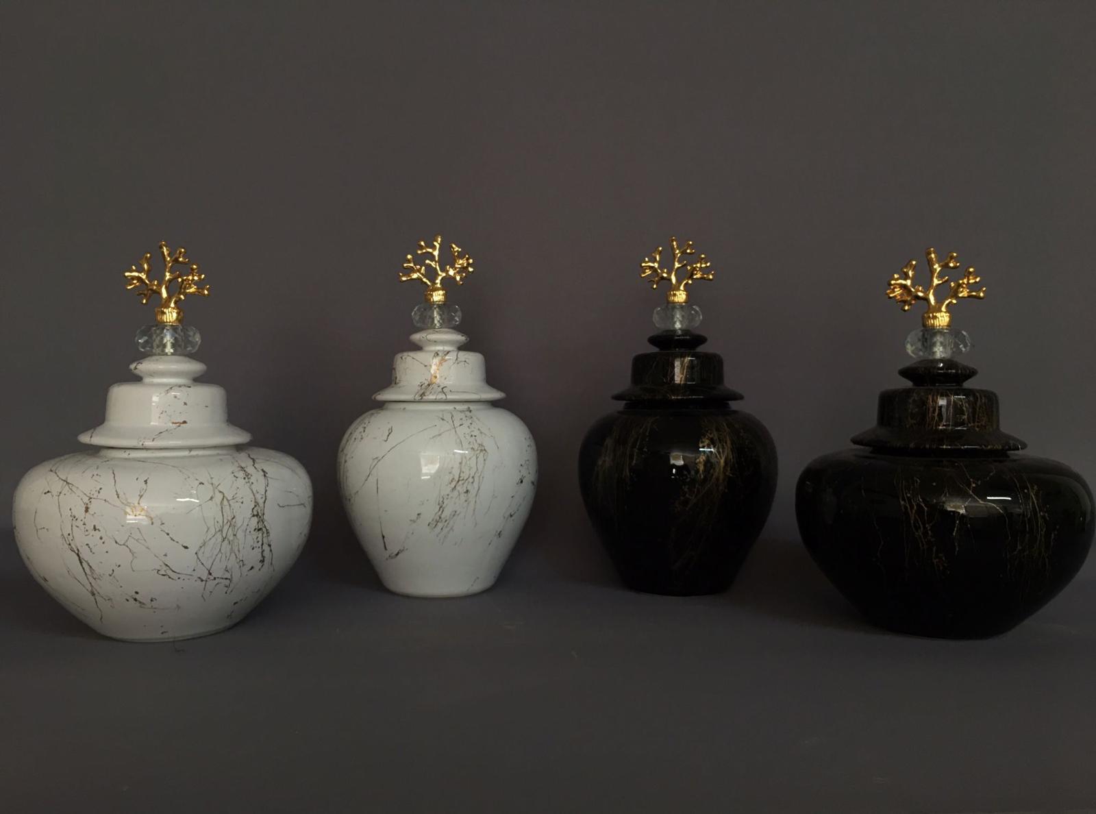 White Decorative Jar Set - Image 2
