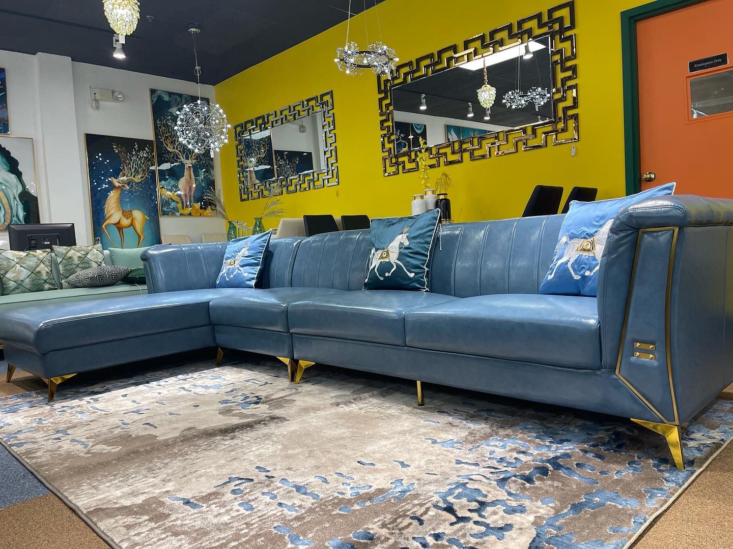 Blue Cobalt Sectional sofa