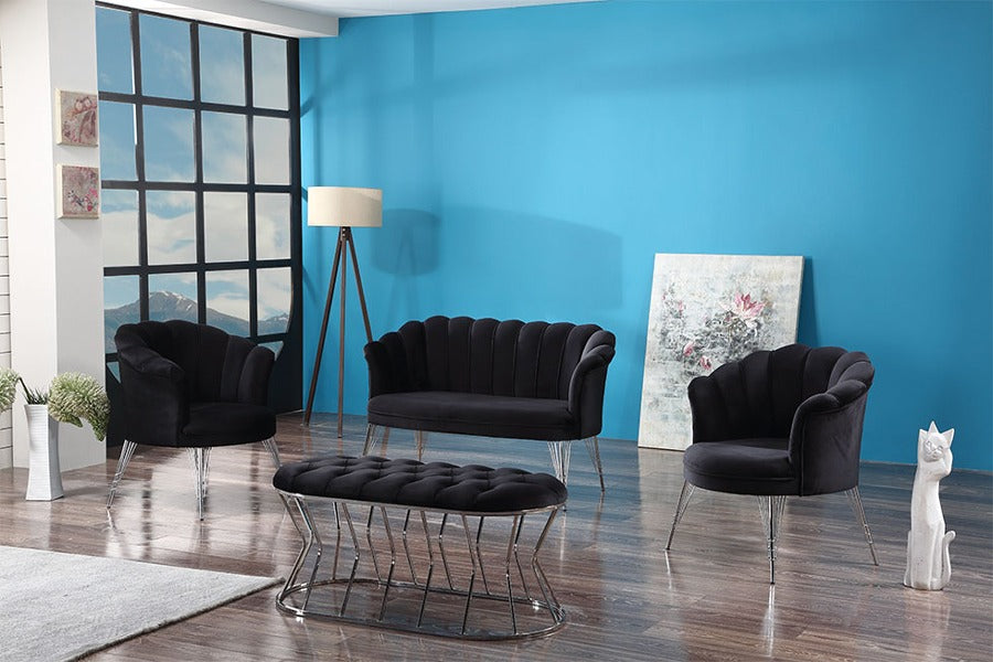 G-ES055 Black Living Room Settee