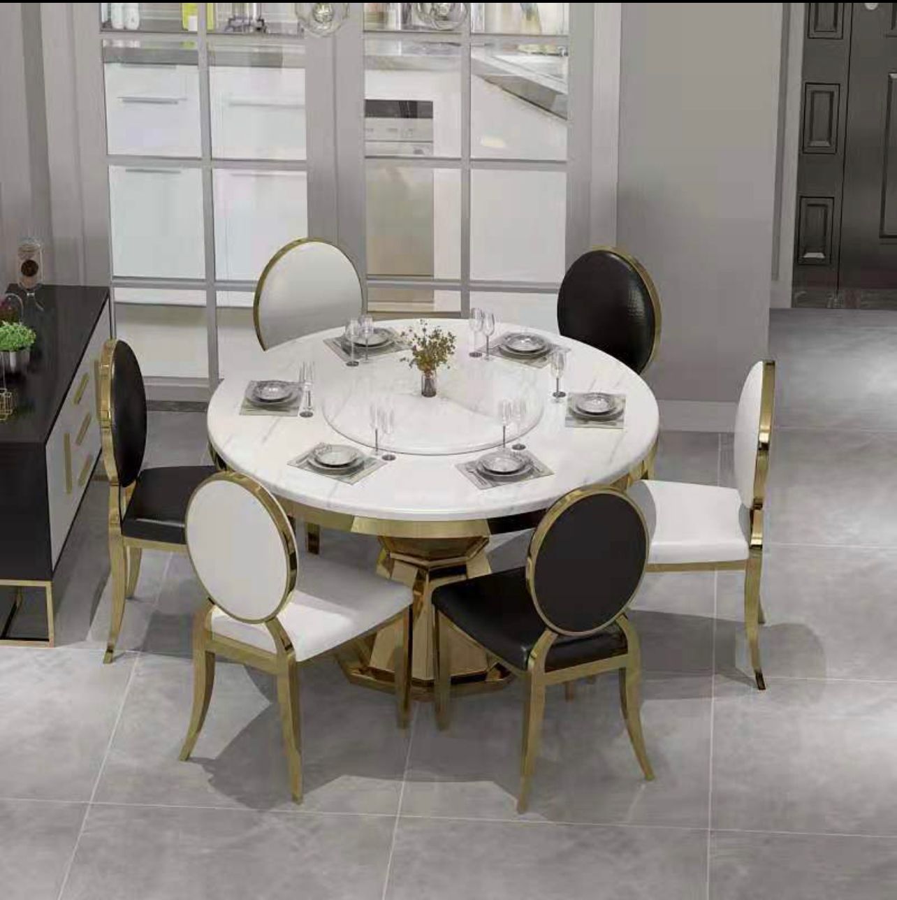Turkish Marble Top Dining Set
