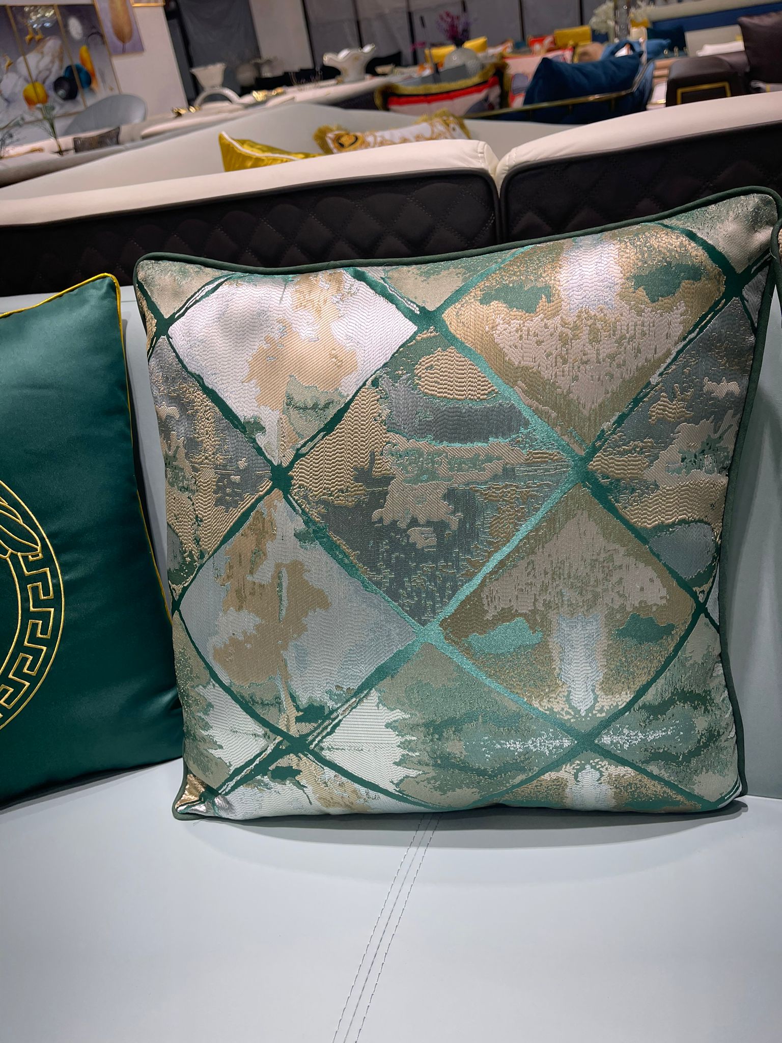 Green Throw Pillow