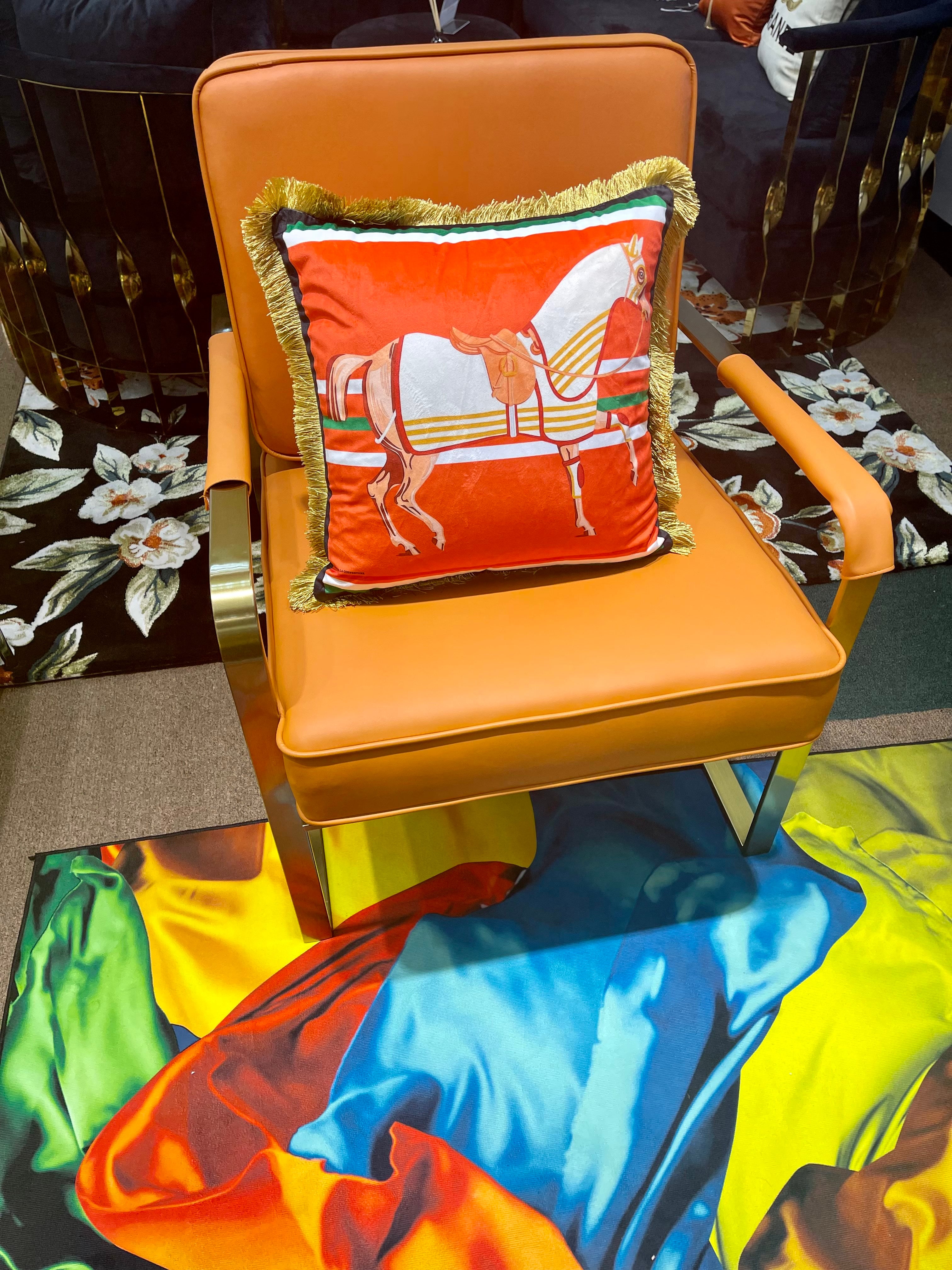 Teal and Orange Living Room Set - Image 5