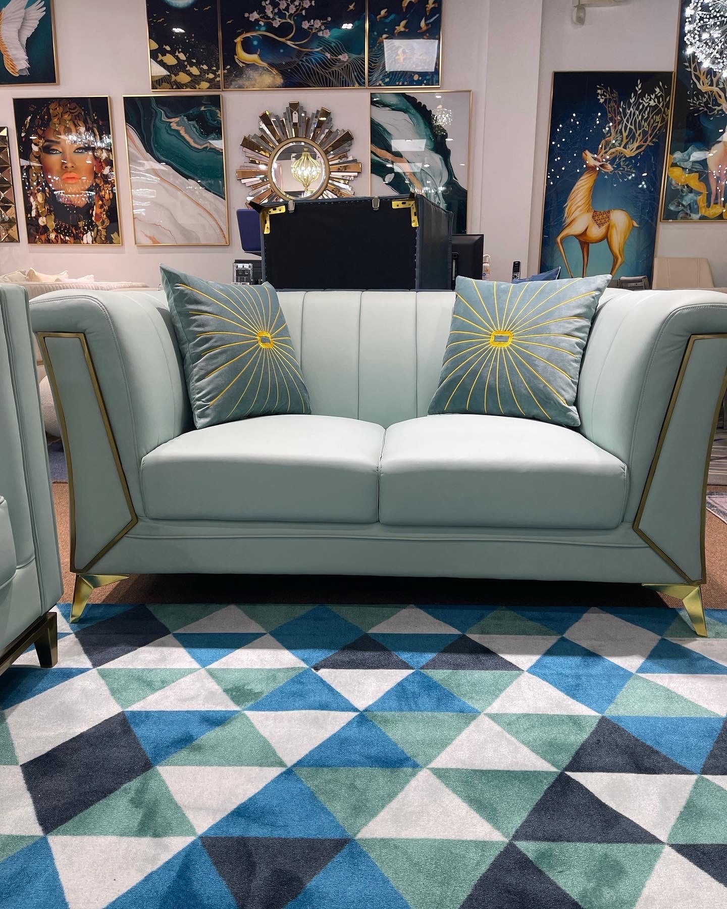 Light Green Living Room Set - Image 9