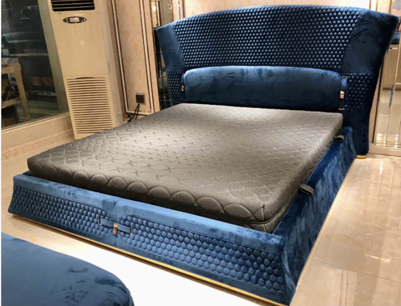 Blue Velvet Bedframe