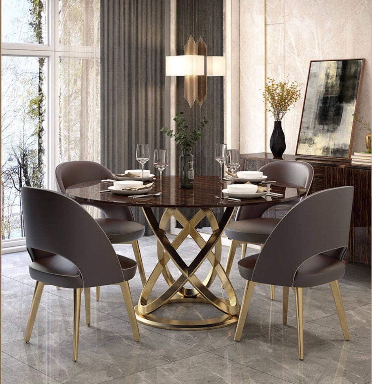 ROUND MODERN DINING TABLE