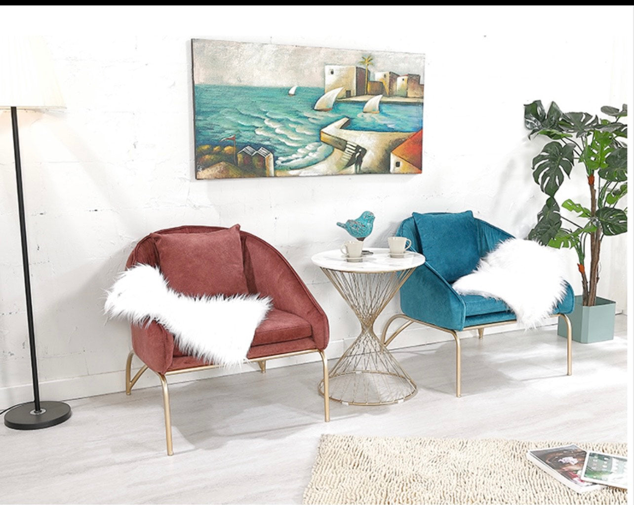 RED AND BLUE ACCENT CHAIRS