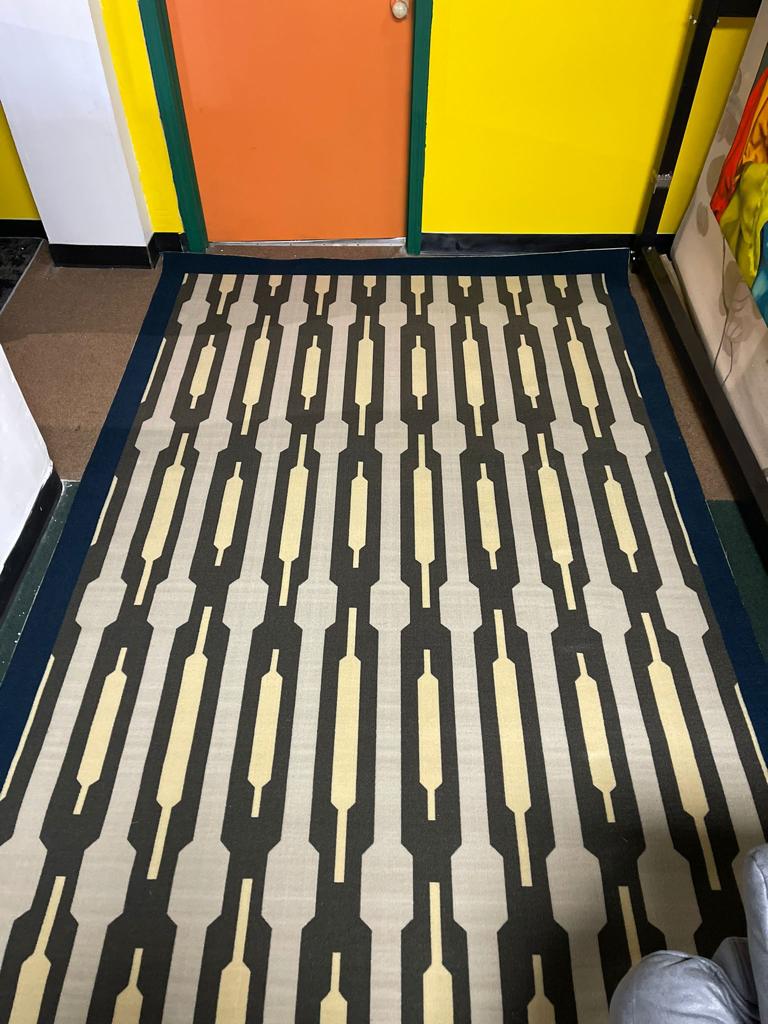 Grey and Black Bullet Turkish Rug