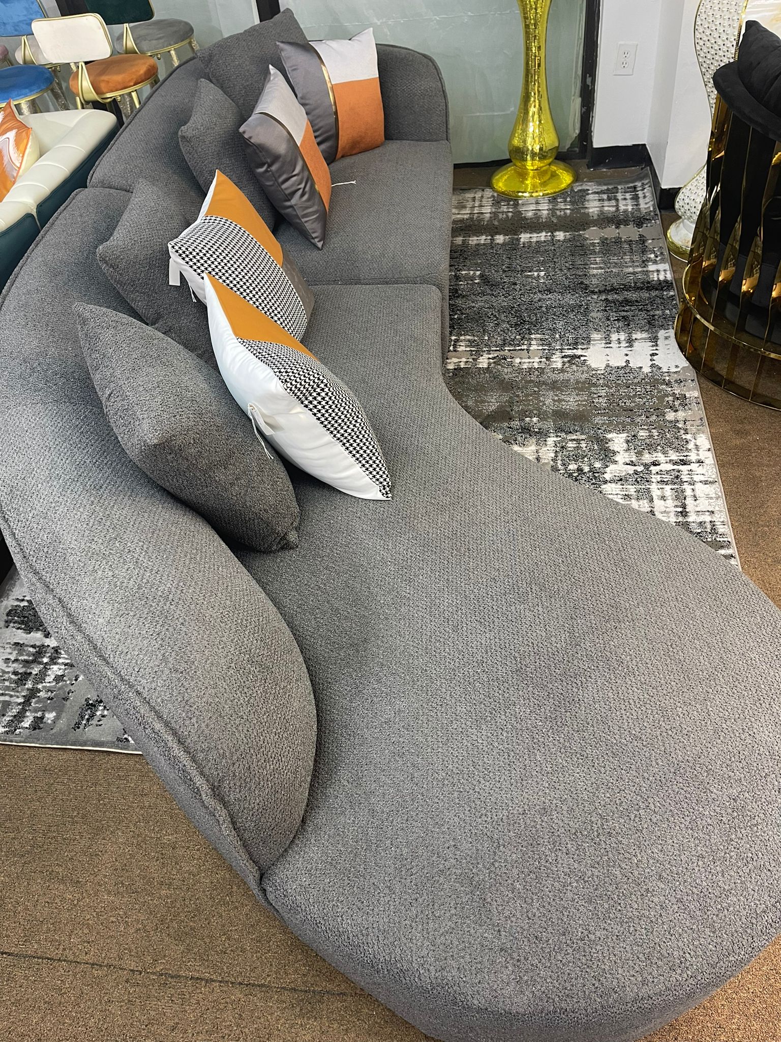 Off-White Boomerang Sectional - Image 2