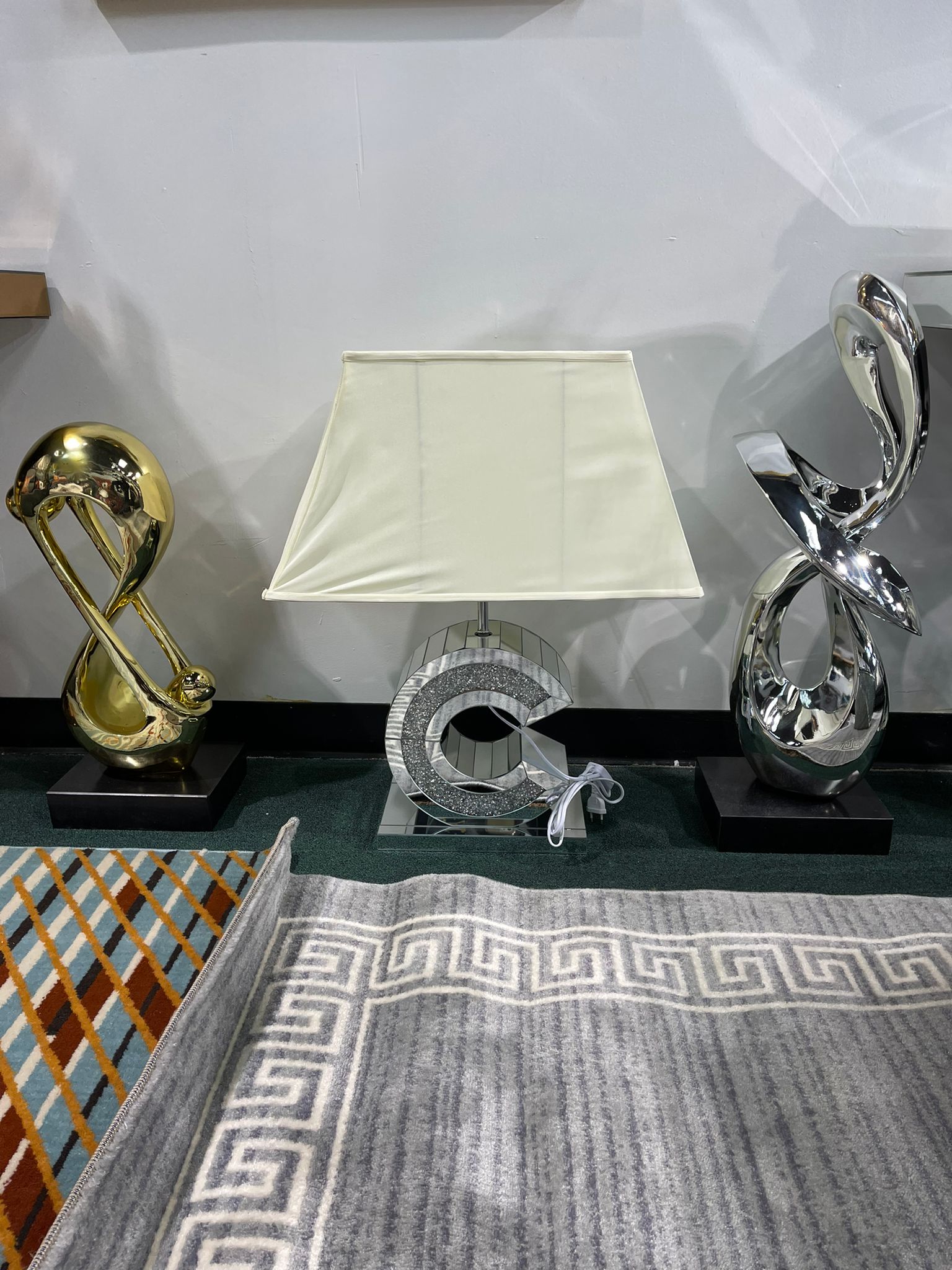 Crystal letter “C” Lamp