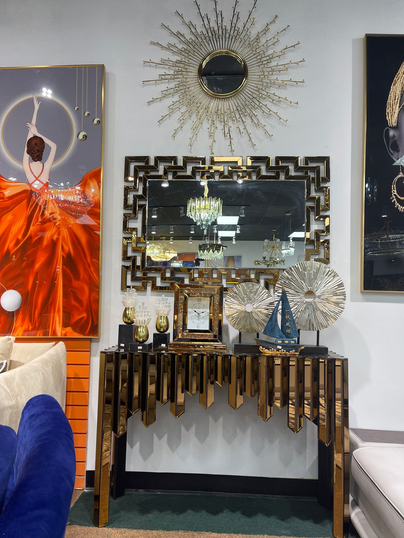 Porch Mirror and Console