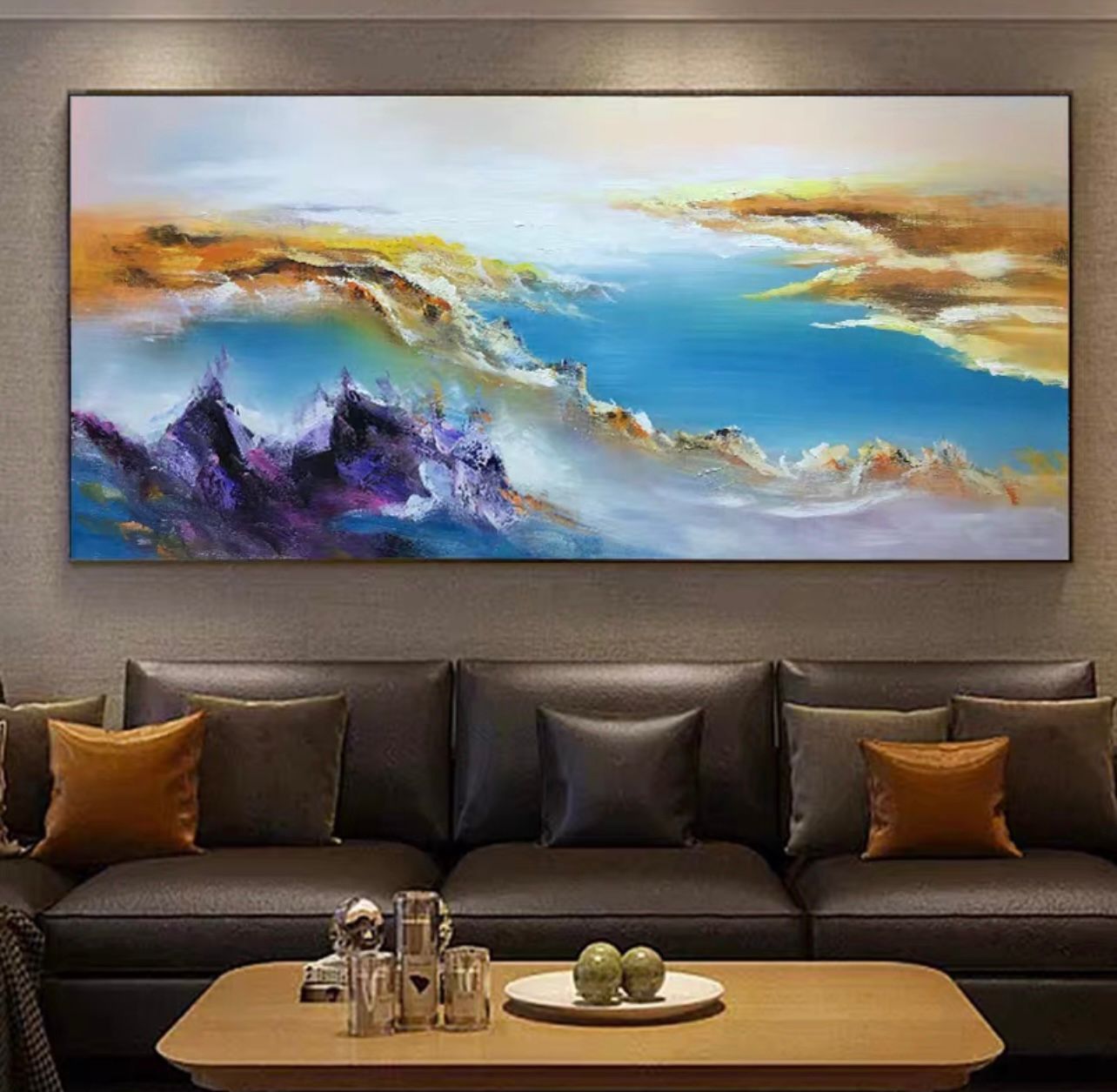 wave landscape porcelain painting