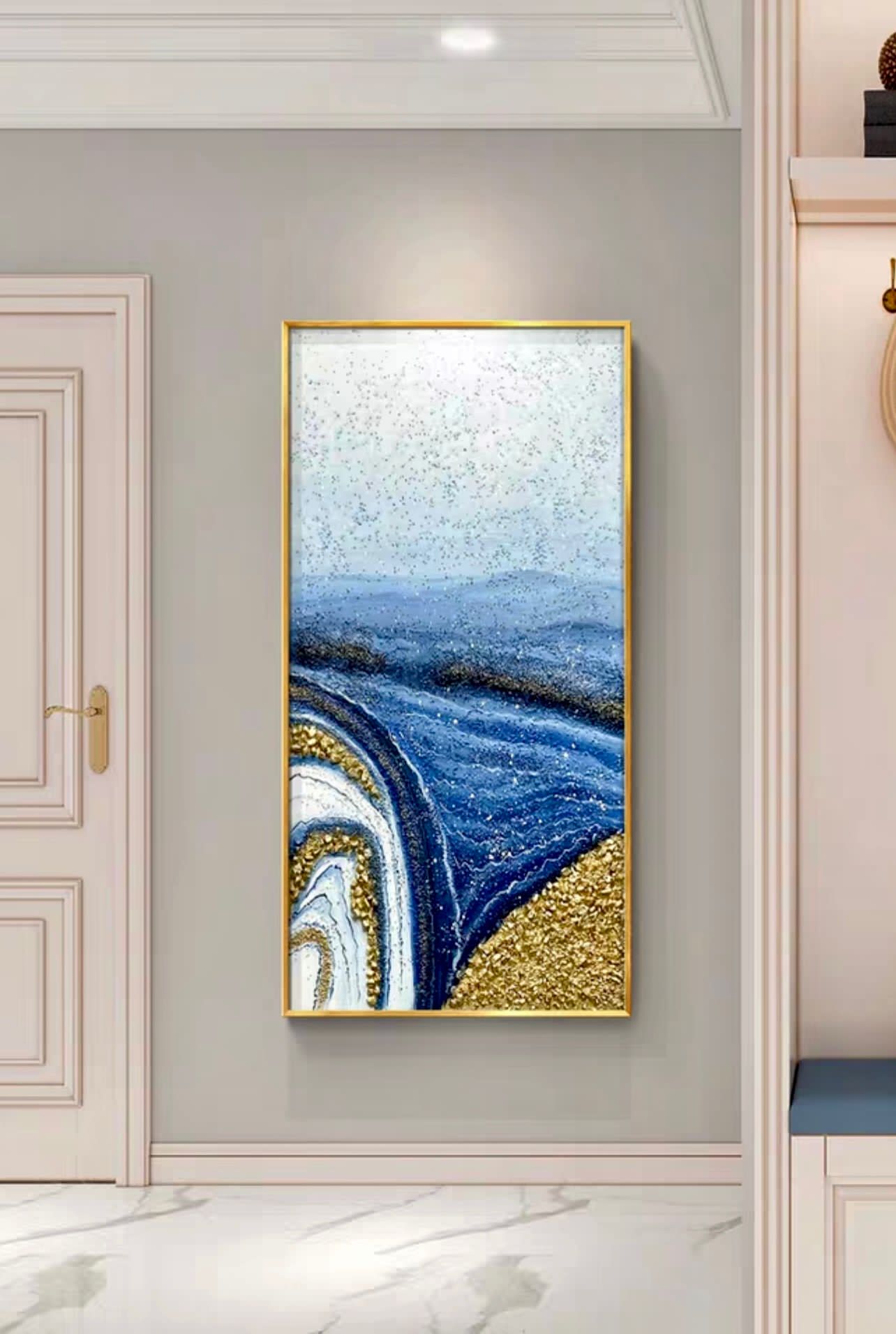 Blue Gradient Oil Painting