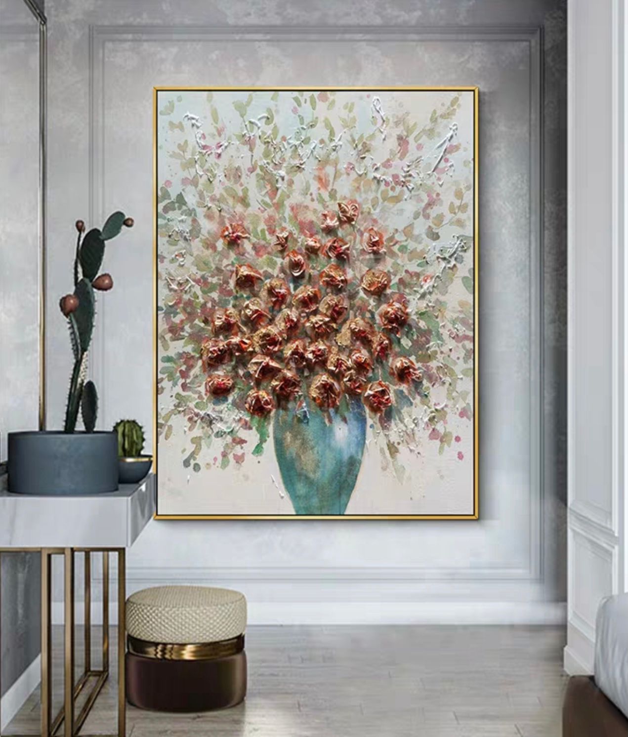 flower bloom vase painting