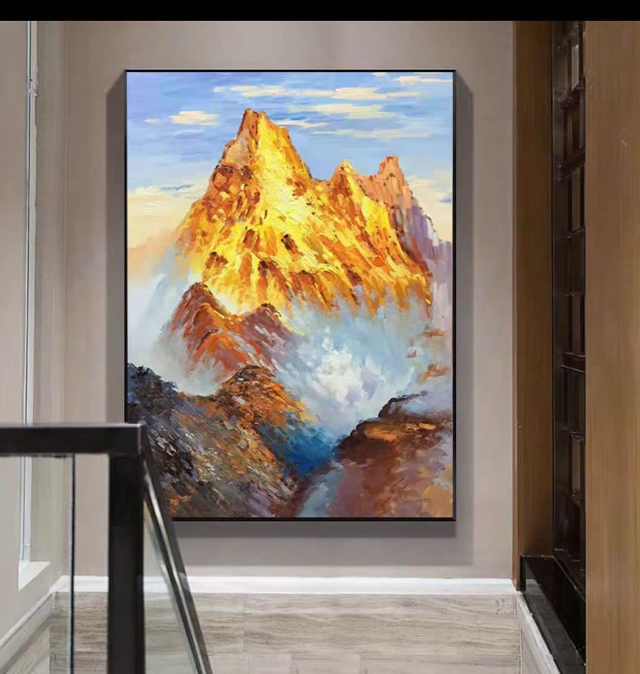 mountain oil painting