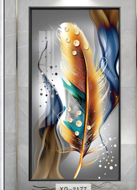 Feather Crystal Porcelain Painting