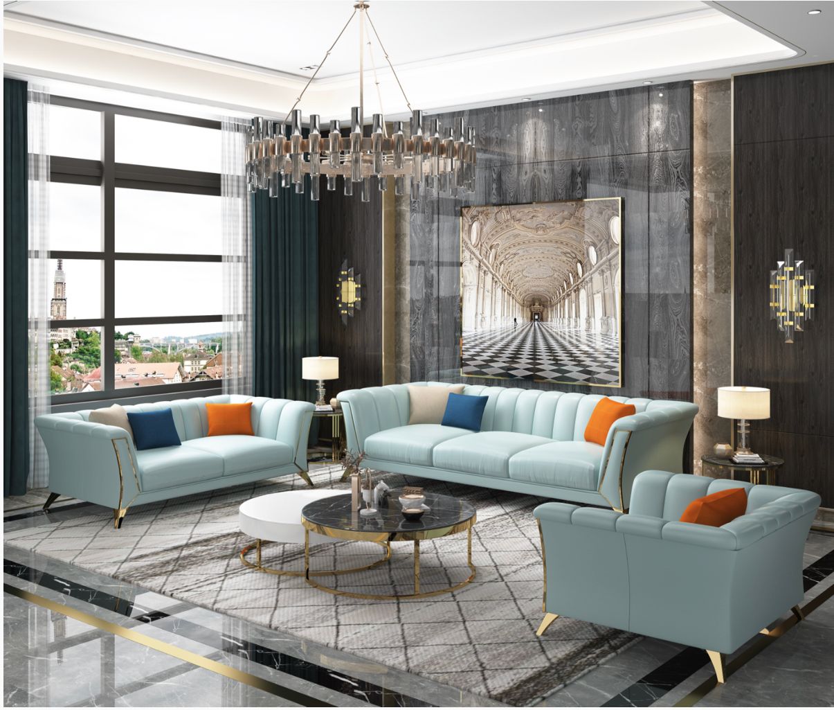 Light Green Living Room Set