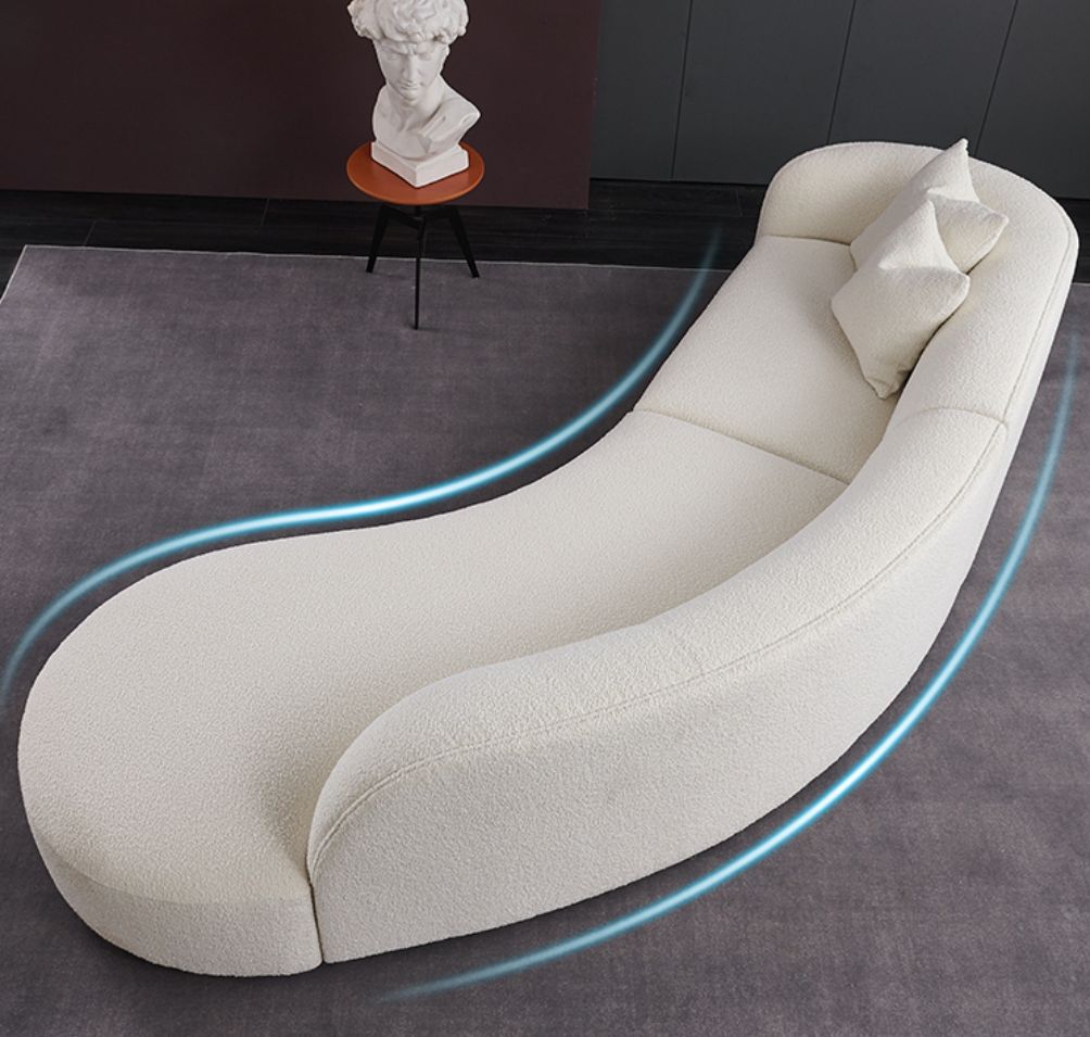 Off-White Boomerang Sectional