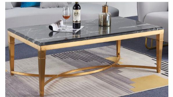 Black Marble Top Coffee Table