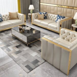 Cream with Gold Trim  Living Room Set