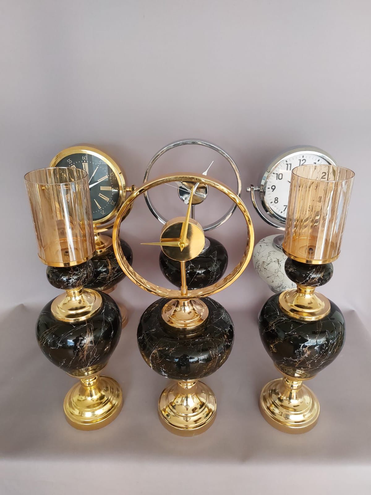 Black/Silver Decorative Jar Set - Image 2