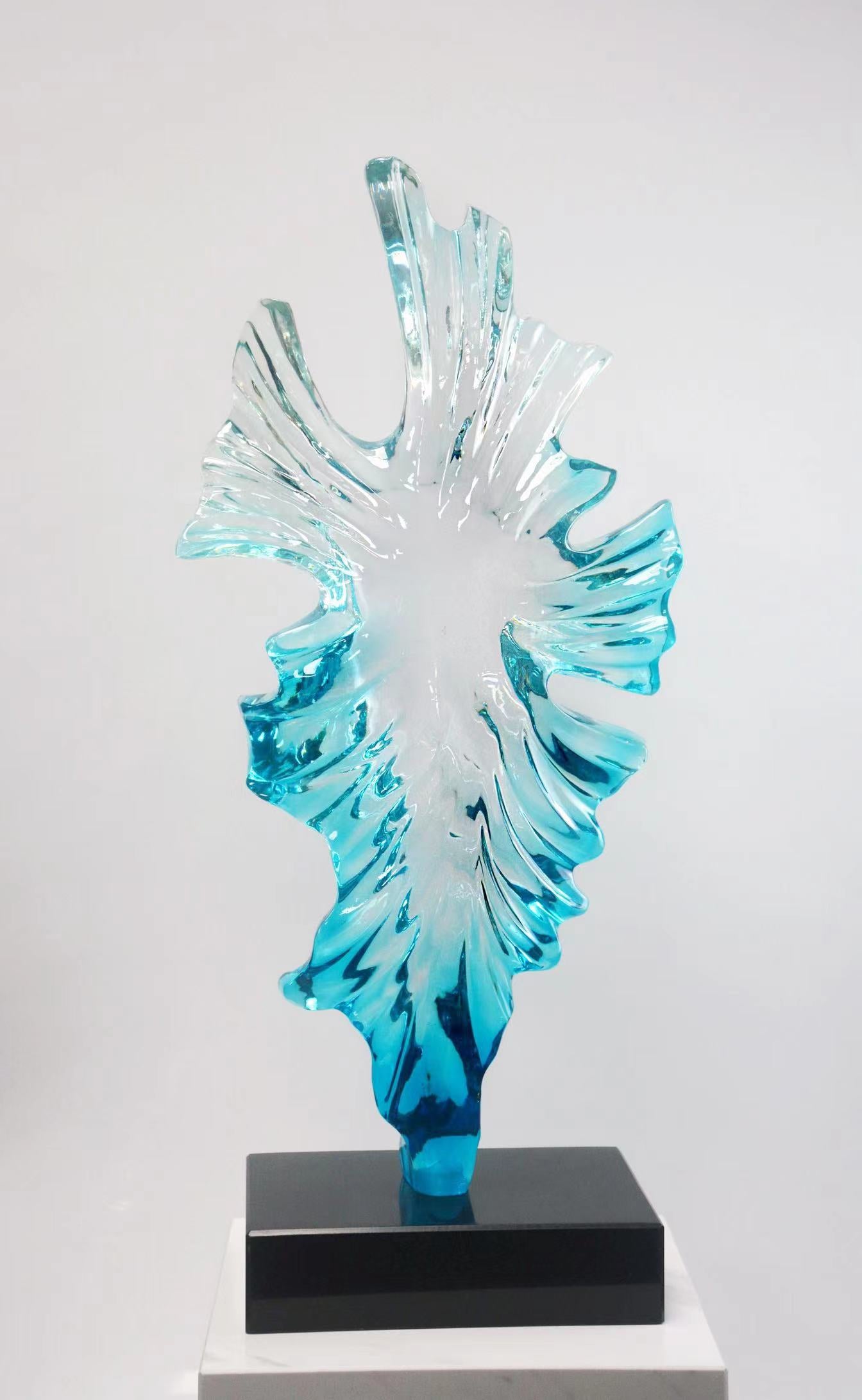 G-DSSHT045 Blue Plume Sculpture Decor
