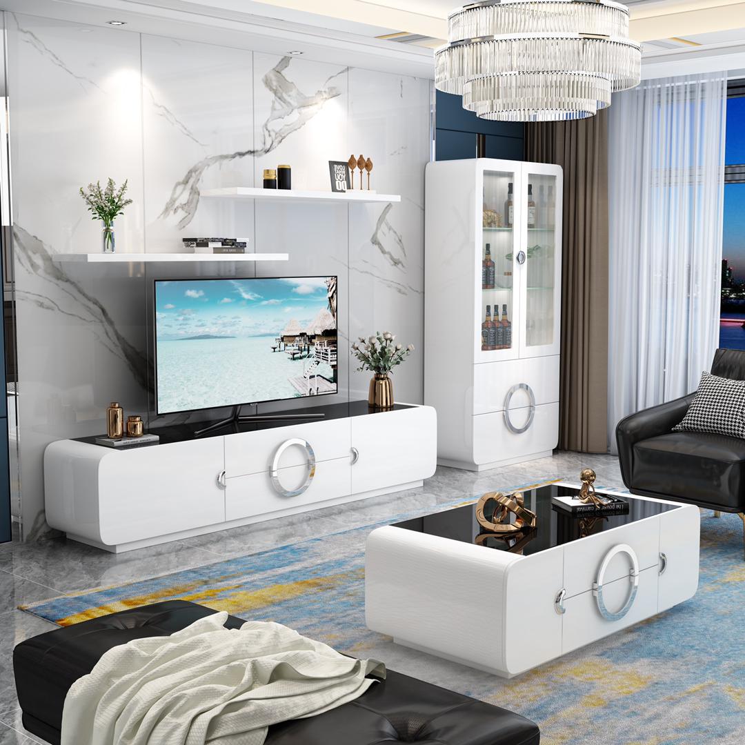 G-CT90338 White Glossy Coffee Table