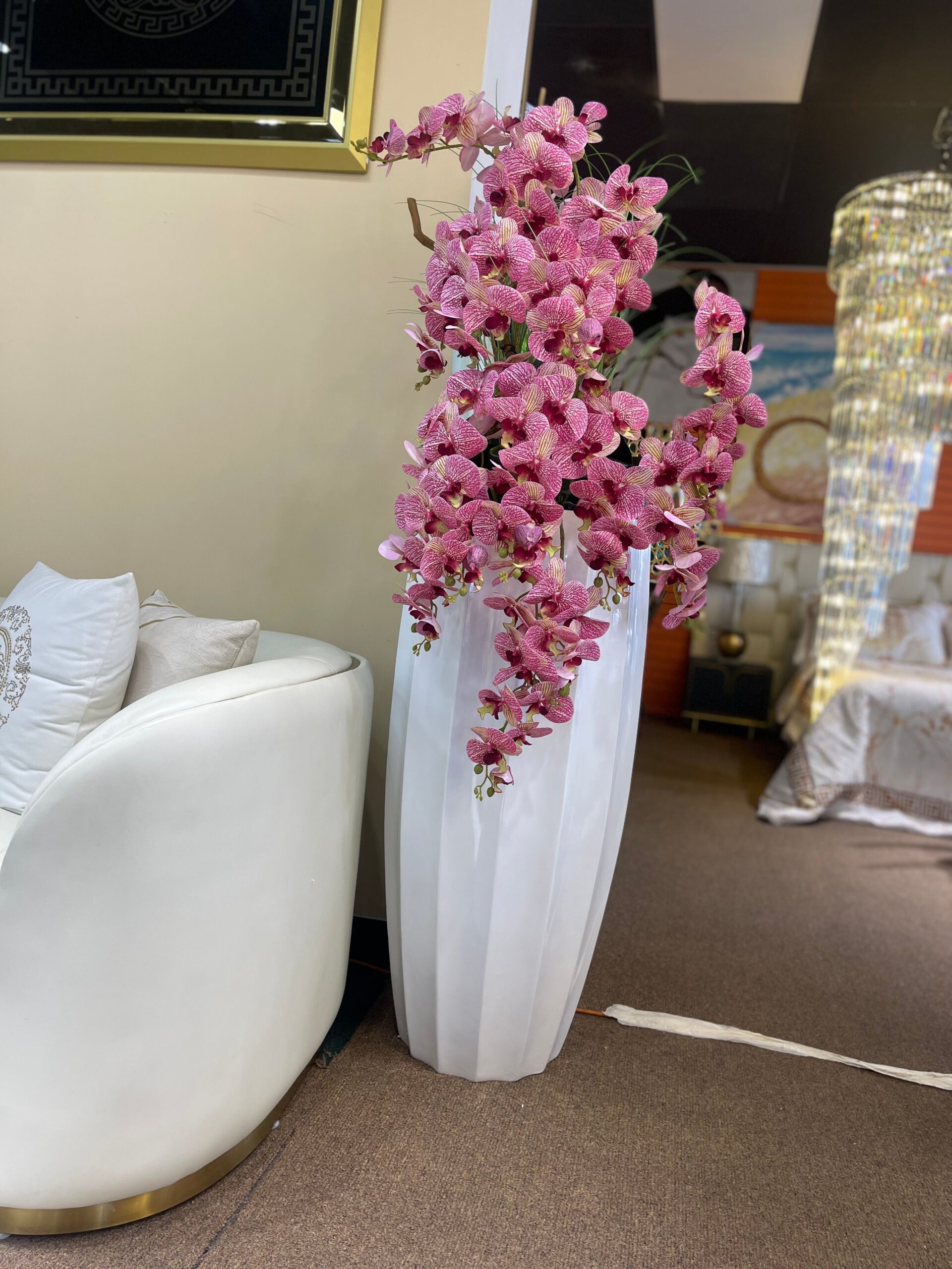 White Samantha Rose Lily Artificial Plant/Flower