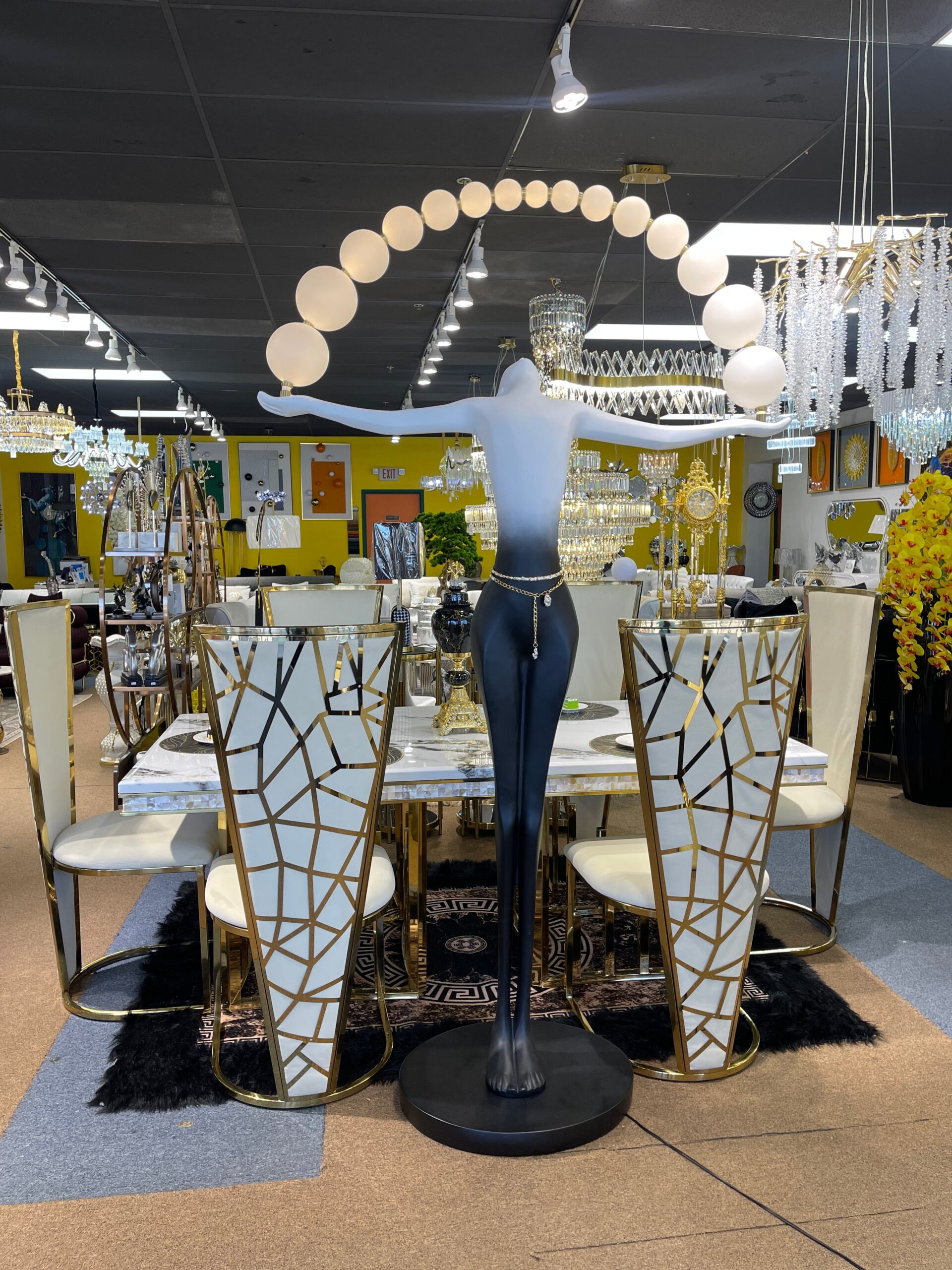 Cream Velvet Modern Luxury Dining Chairs - Image 7