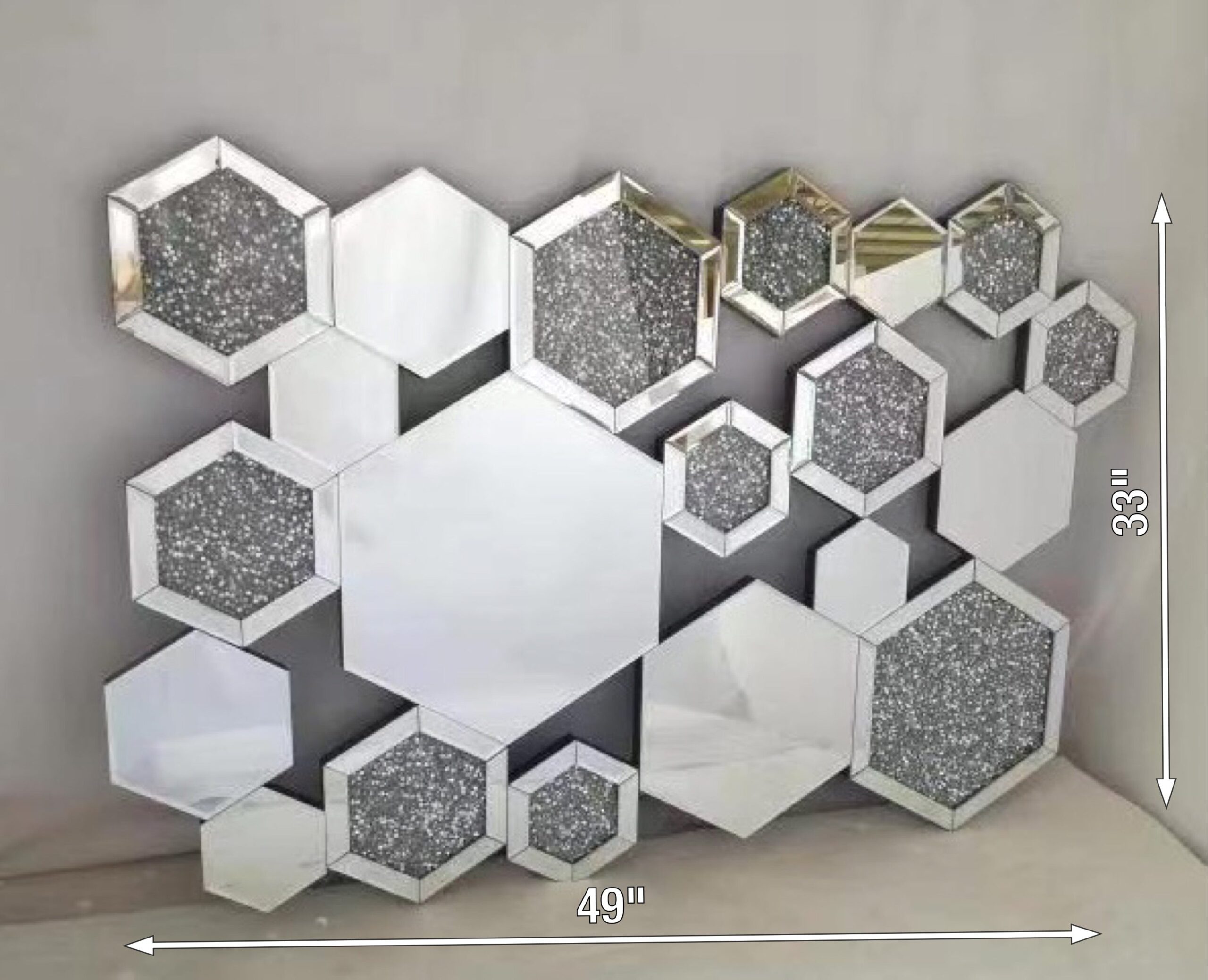 Hexagon Spark Decorative Wall Mirror - Image 2