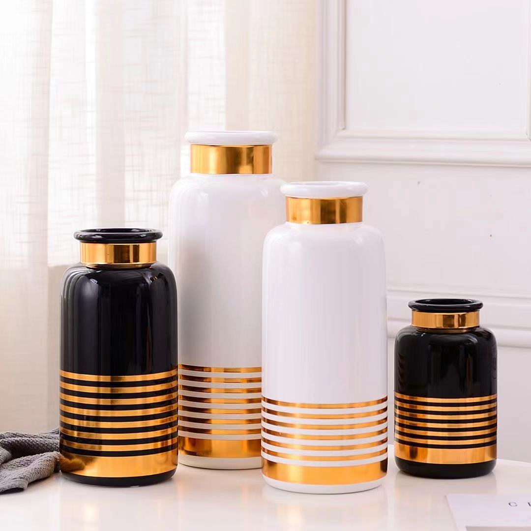 White and Black Decorative Jar Set - Image 3