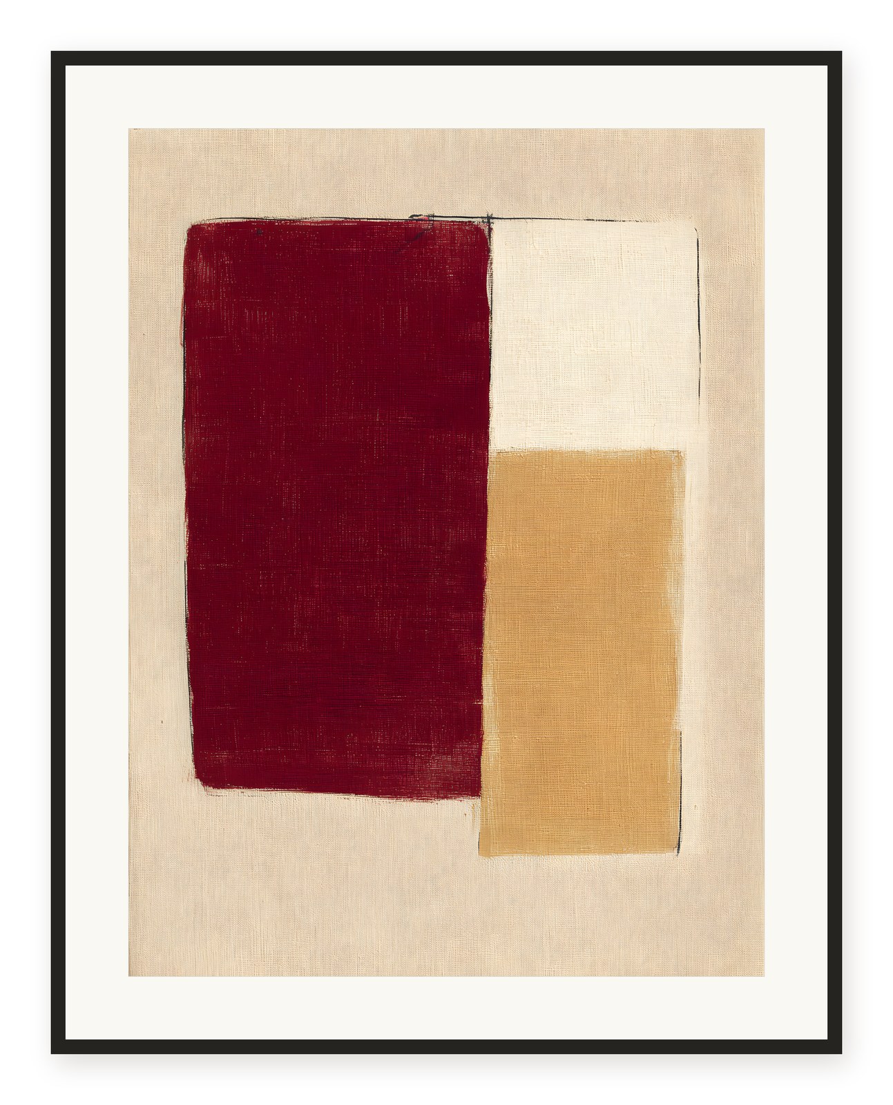 Crimson Ochre Collage