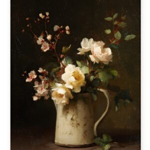 Roses in Cream Pitcher I