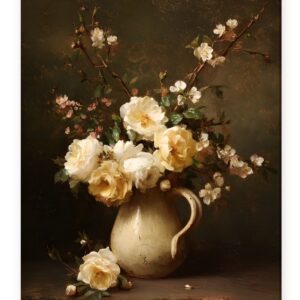 Roses in Cream Pitcher II
