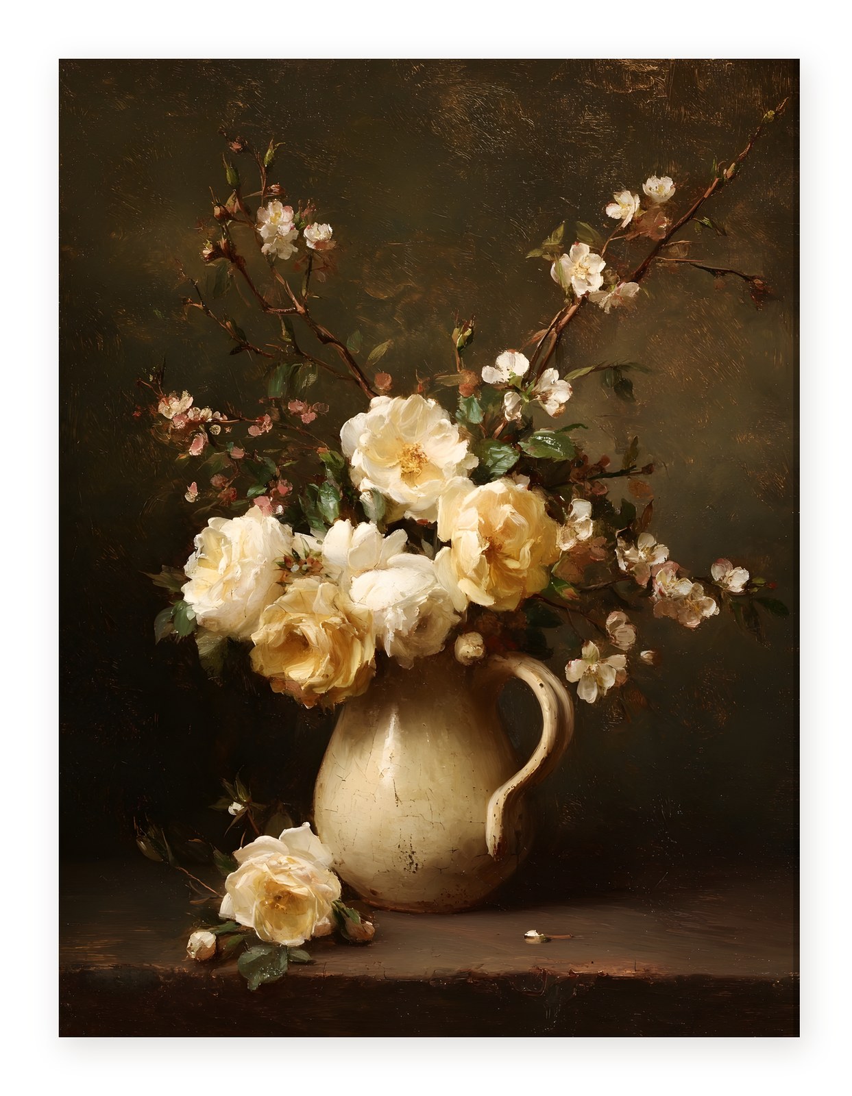 Roses in Cream Pitcher II