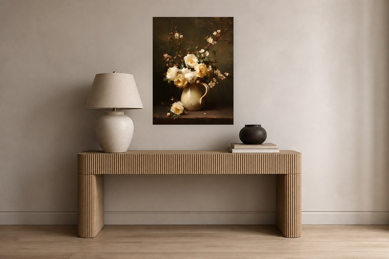 Roses in Cream Pitcher II - Image 2