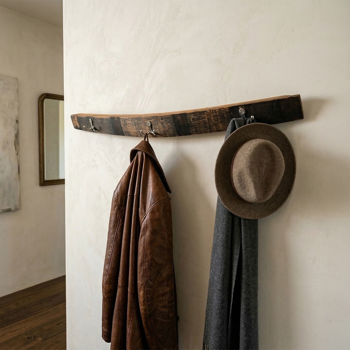 Whiskey Barrel Stave Coat Hanger - Image 2