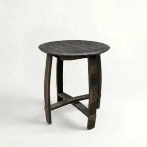 Whiskey Barrel Top Side Table