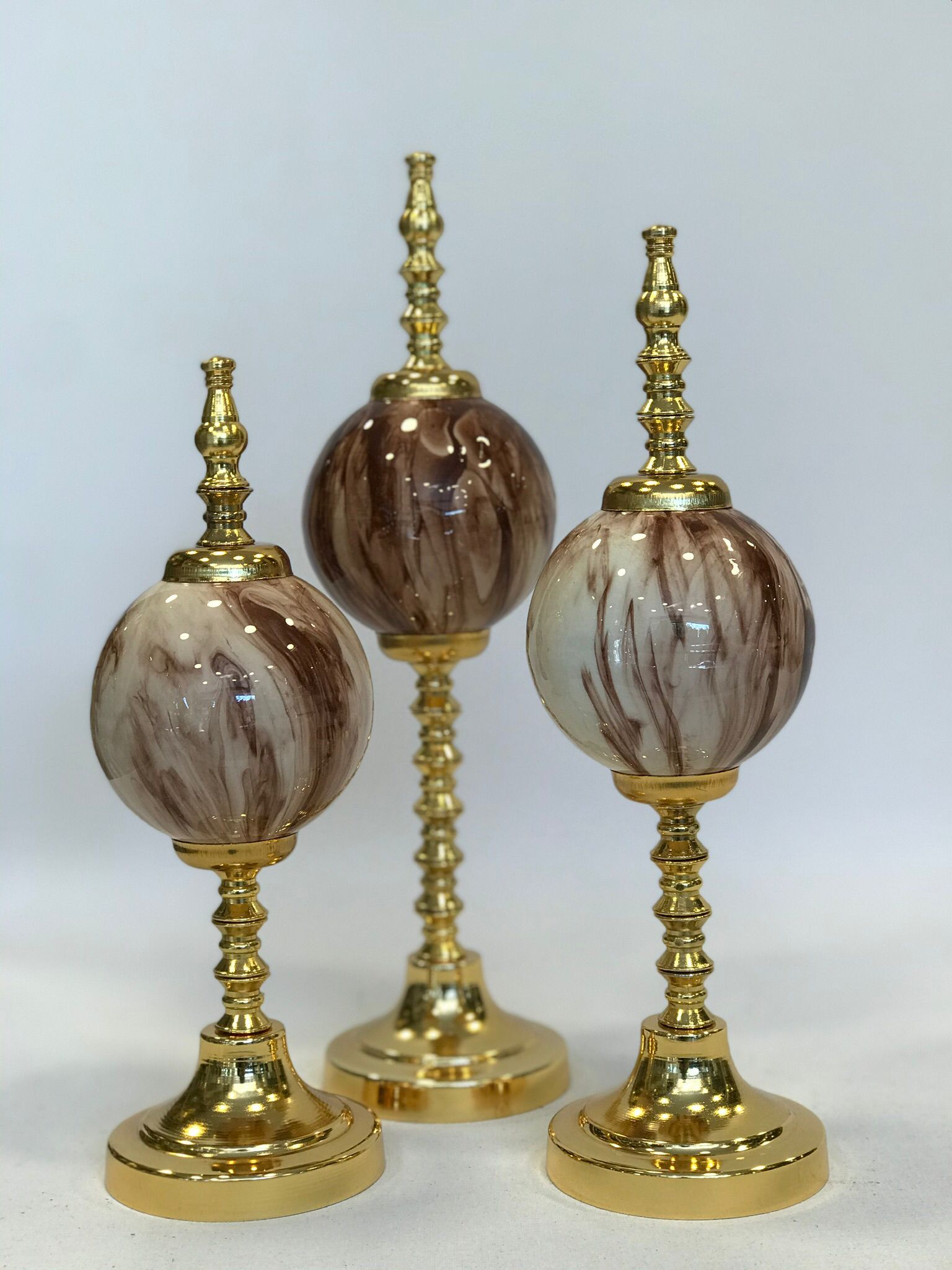 Gold Trim Decorative Jar Set - Image 3