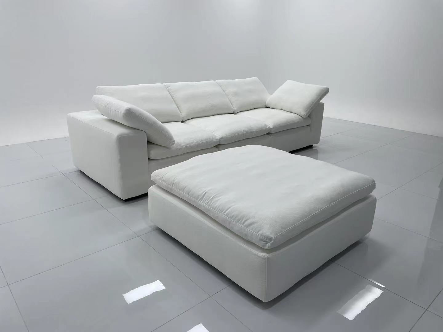 Offwhite 4-Piece Midcentury Sectional Sofa - Image 5