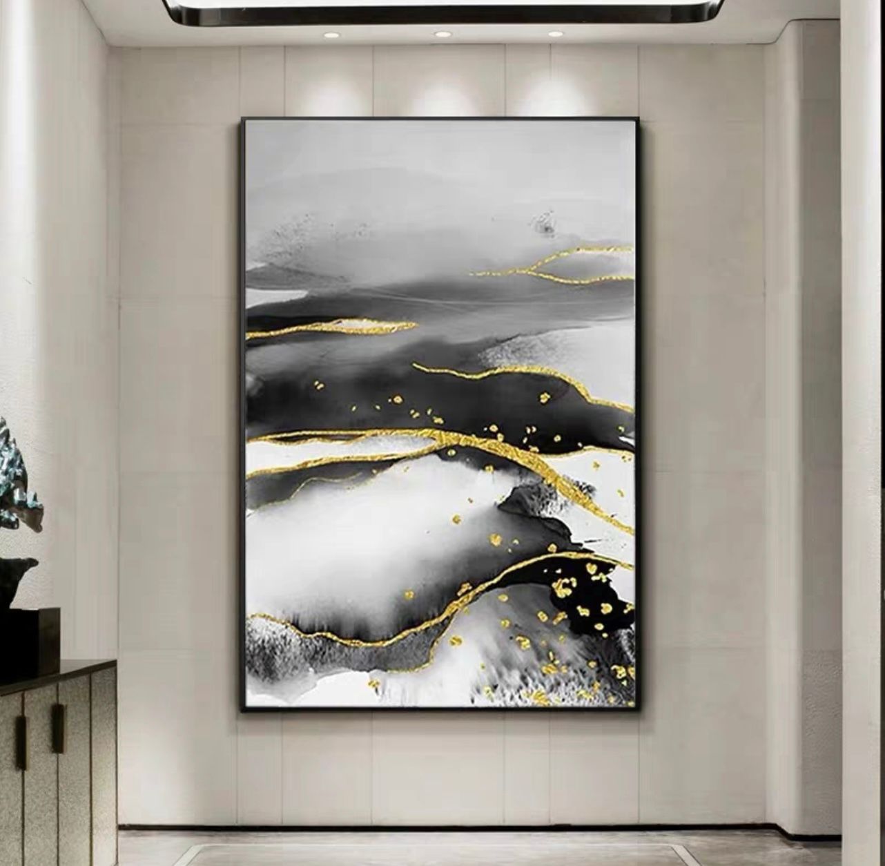 Black and White Gradient Painting