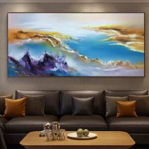 wave landscape porcelain painting