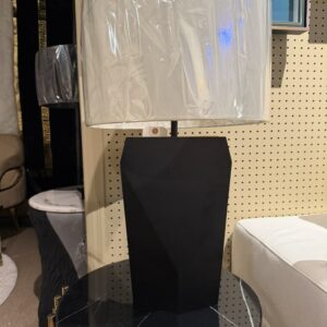 Black Sculpted Table Lamp, showroom photo for LAMP-01