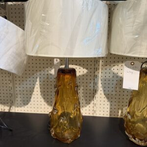 Amber Sculpted Table Lamp, showroom photo for LAMP-02