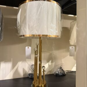 Gold Stems And Clear Globes Table Lamp, showroom photo for LAMP-16