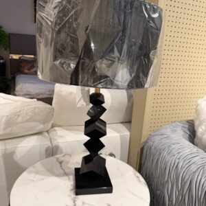 Black Stacked Cubes Table Lamp, showroom photo for LAMP-24, view 1